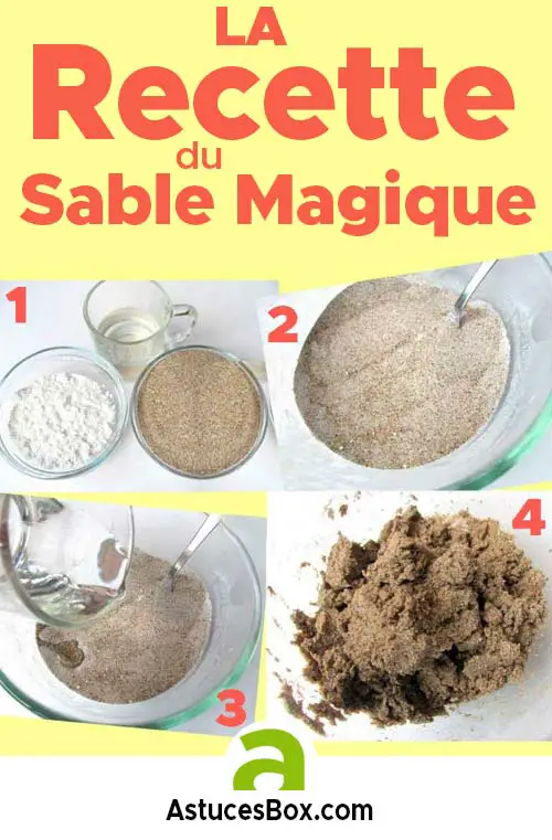 la recette du sable magique facile