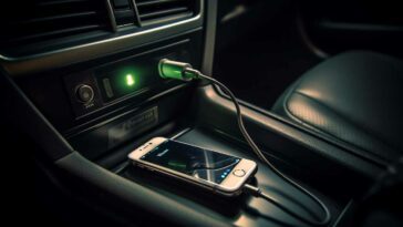 charger smartphone voiture attention
