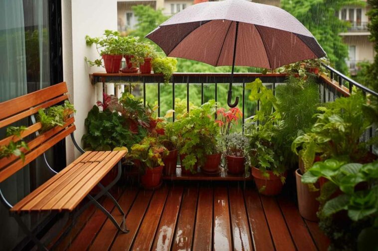 astuces pour recuperer eau de pluie sur balcon